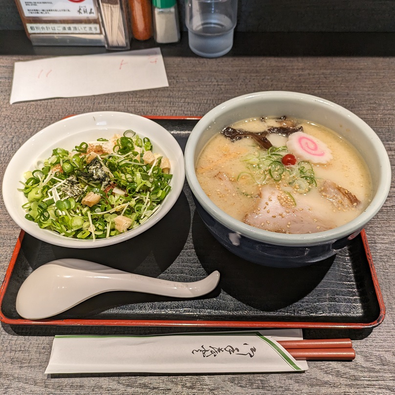 塩ラーメンとねぎめし